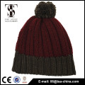 Popular design 100% acrylic knit pom pom beanie hat for lady